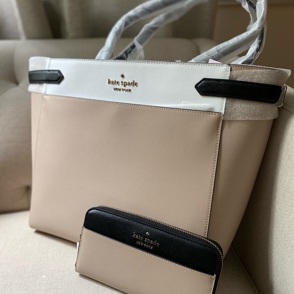 NEW KATE SPADE Laptop Tote WKRU7098 with Wallet - Picture 1 of 5